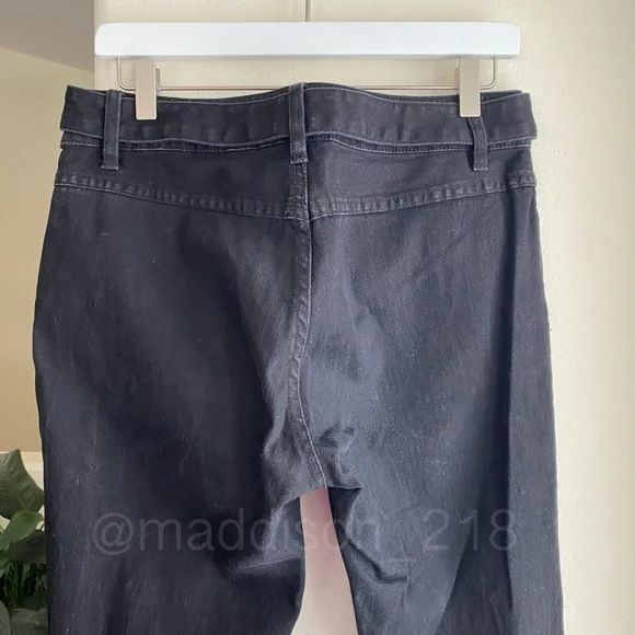 Harley Davidson Vintage Y2K Flame Embroidered Bootcut Flare Black Jeans 6 long - Picture 7 of 11